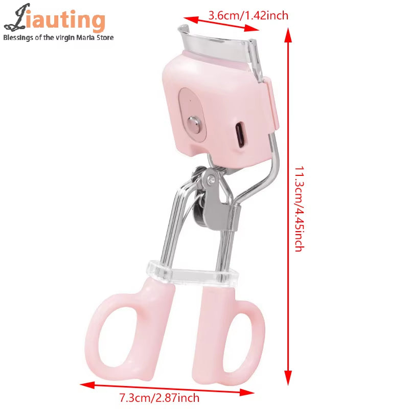 Electric Eyelash Curler Portable Electric Heated Comb Eye Lash Perm Long Lasting Eyelashes Thermal Eyelash Curler Makeup Tools