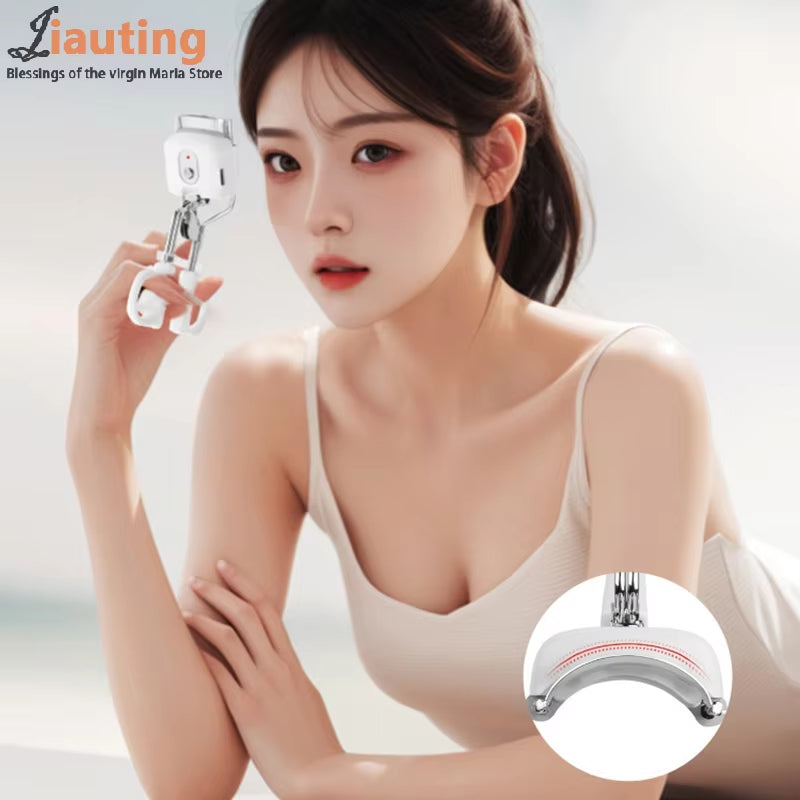 Electric Eyelash Curler Portable Electric Heated Comb Eye Lash Perm Long Lasting Eyelashes Thermal Eyelash Curler Makeup Tools
